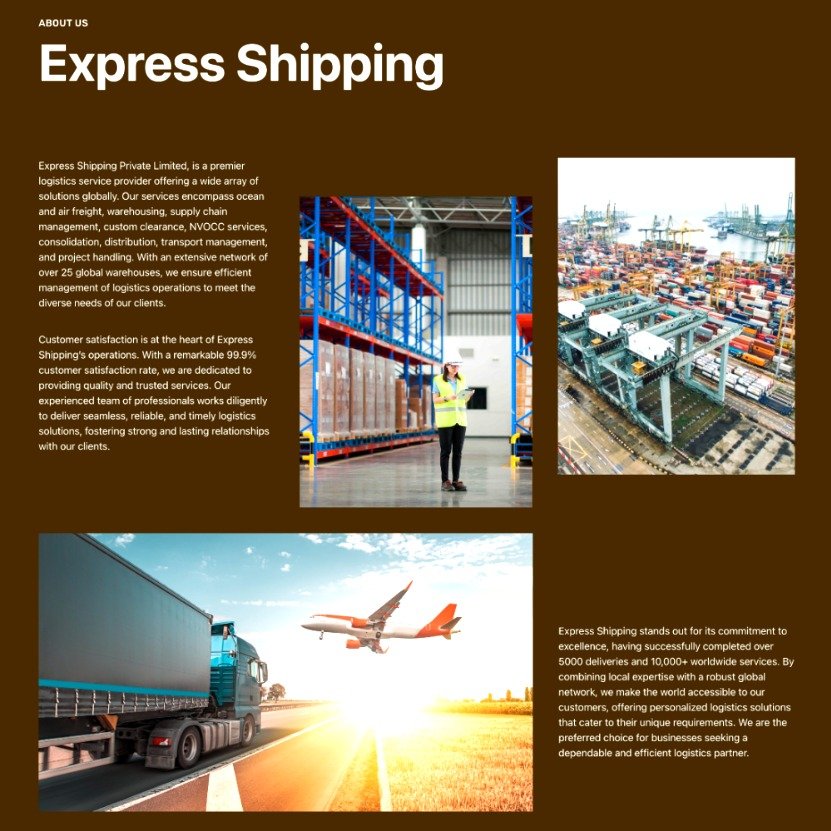 Express Shipping - About Section